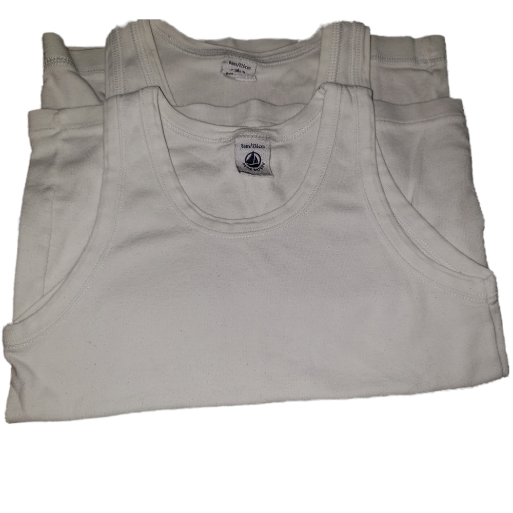 Boys Petit Bateau undershirts (2).